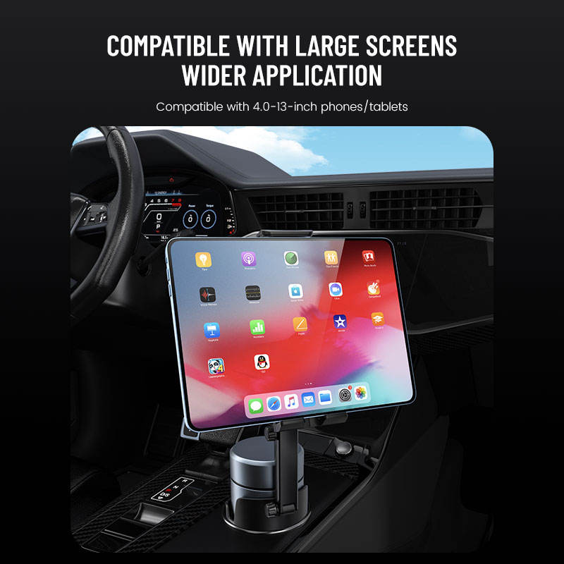 360 Rotation Adjustable Height Lift Phone Tablet Holder for Car Cup Holder Mount | OEM Brand
